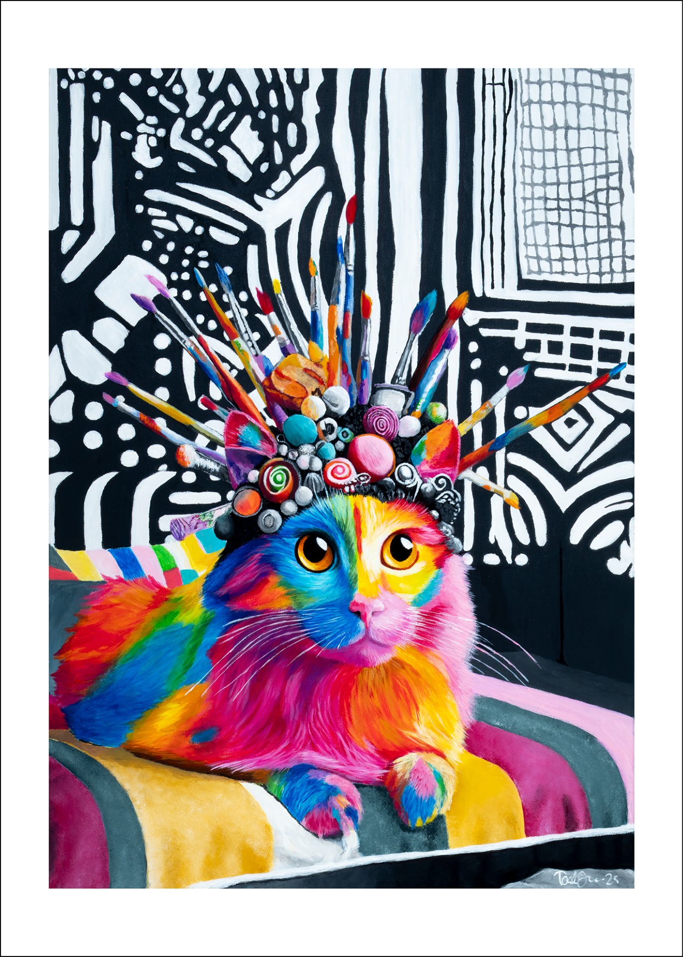 Imagiarium-juliste Fanni 50x70cm. Valkoinen reunus helpottaa kehystämistä.