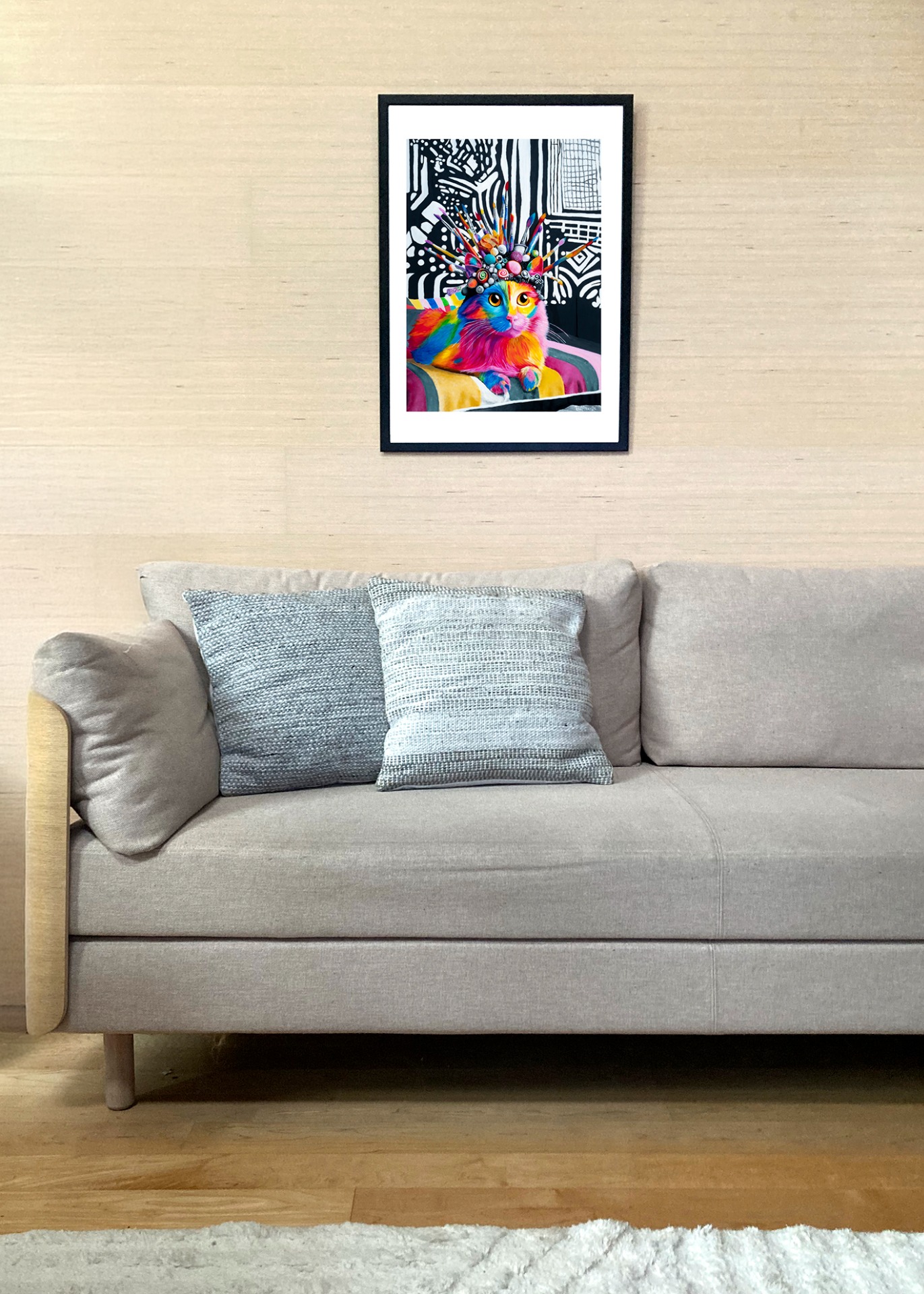 Imagiarium-juliste Fanni 50x70cm seinällä. Juliste myydään ilman kehystä.