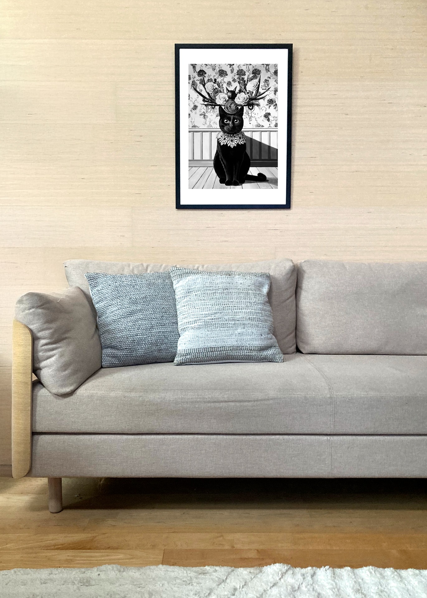 Imagiarium-juliste Iiris 50x70cm seinällä. Juliste myydään ilman kehystä.