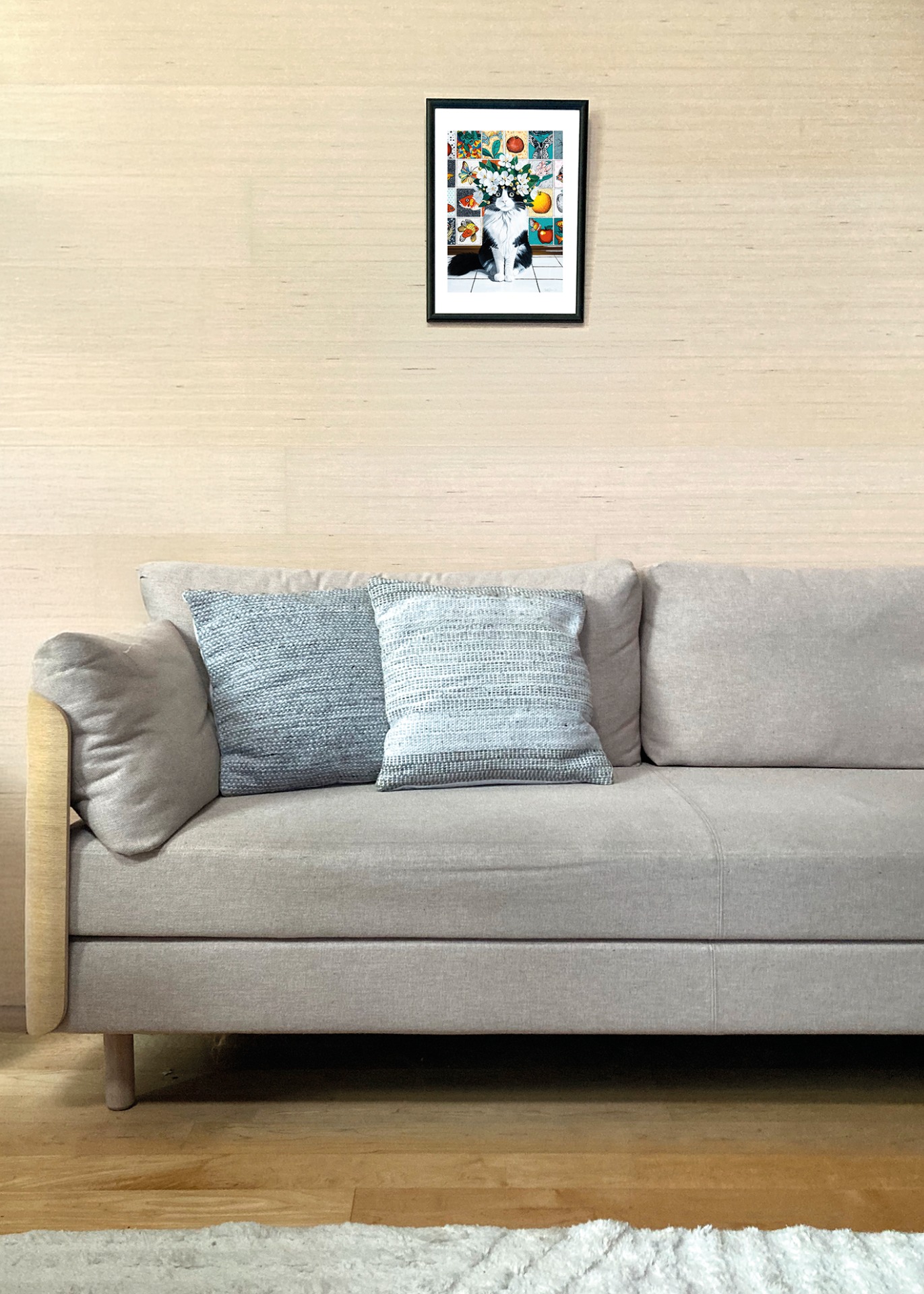 Imagiarium-juliste Kaino 30x40cm seinällä. Juliste myydään ilman kehystä.