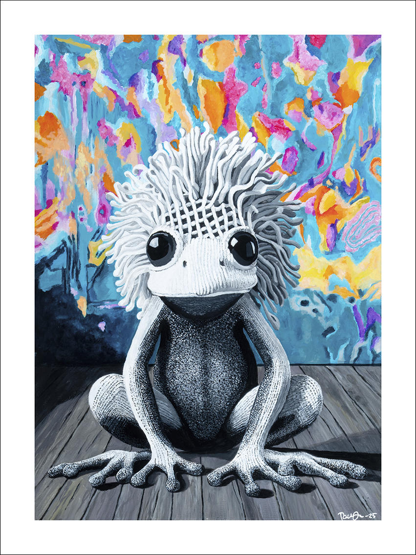 Imagiarium-juliste Pessi 30x40cm. Valkoinen reunus helpottaa kehystämistä.