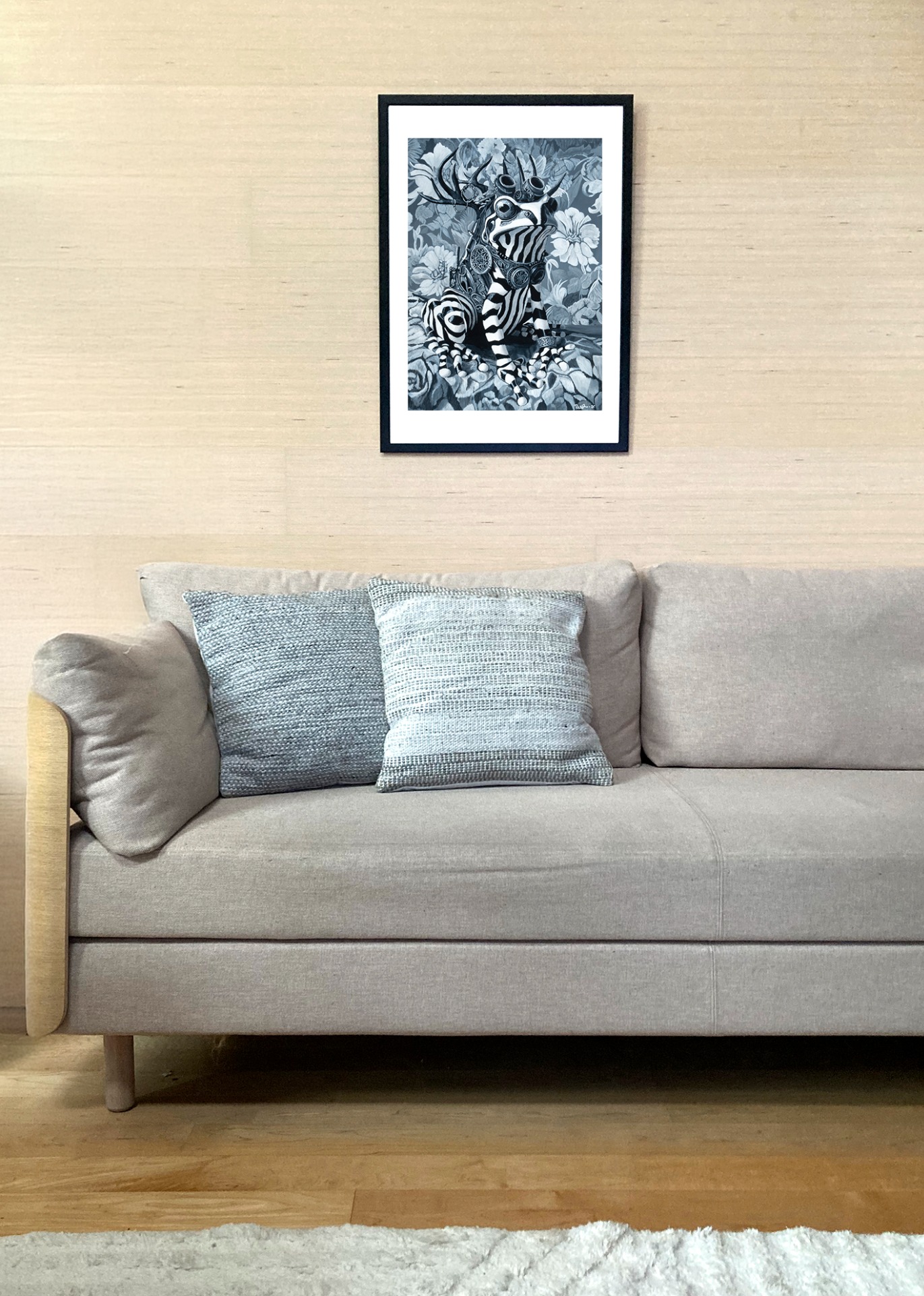 Imagiarium-juliste Tuure 50x70cm seinällä. Juliste myydään ilman kehystä.