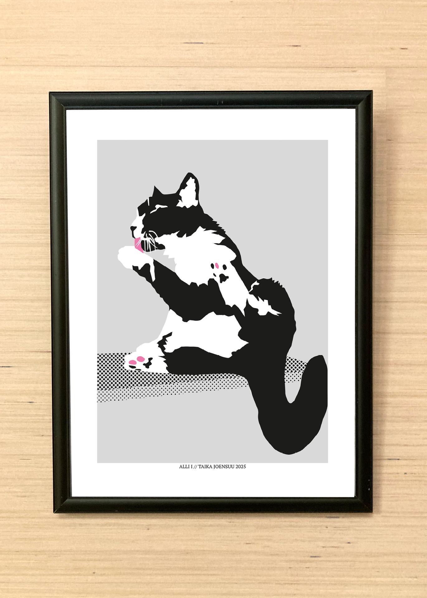 Kissan hetkiä-juliste Alli I 30x40cm. Juliste myydään ilman kehystä.