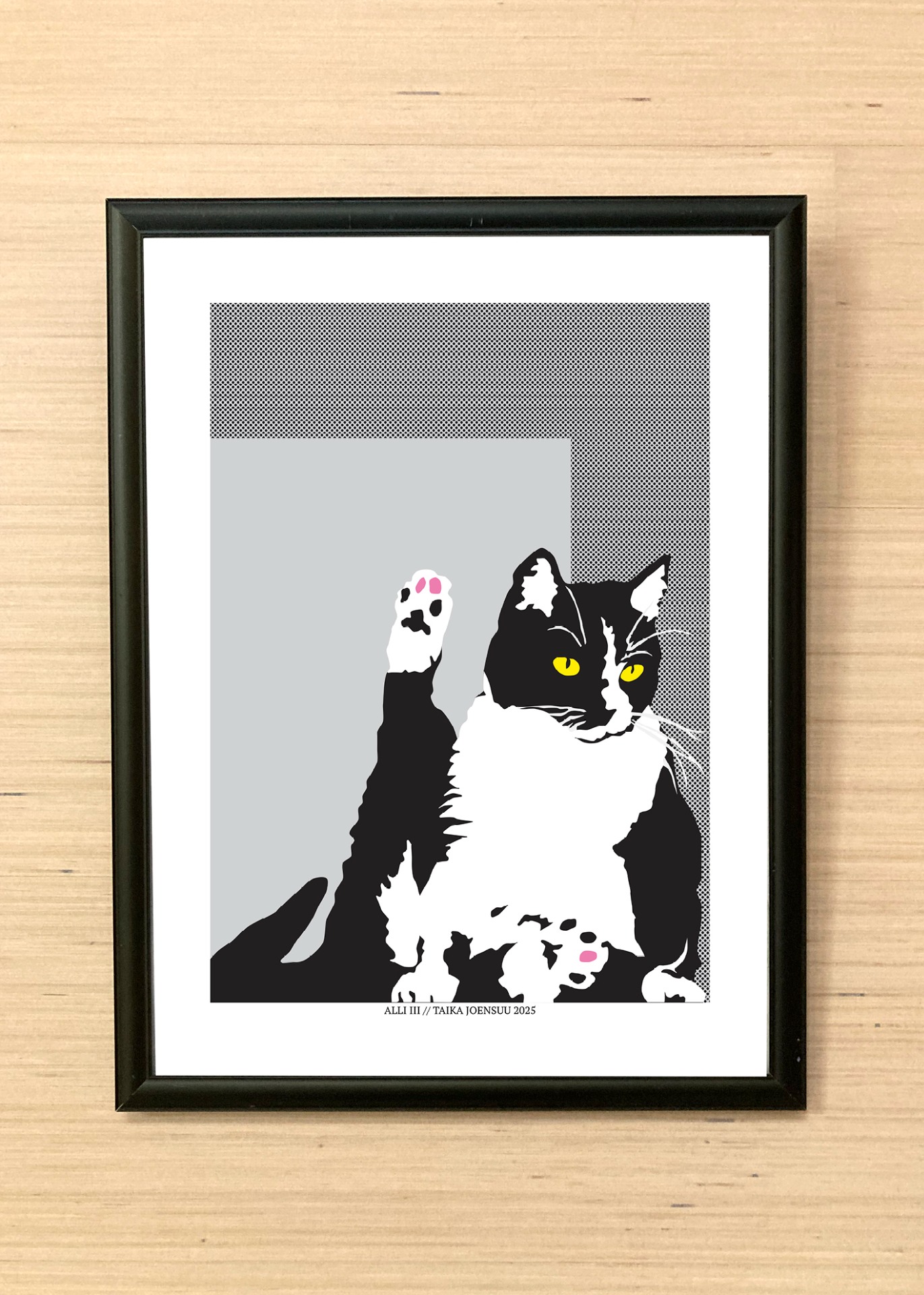 Kissan hetkiä-juliste Alli III 30x40cm. Juliste myydään ilman kehystä.
