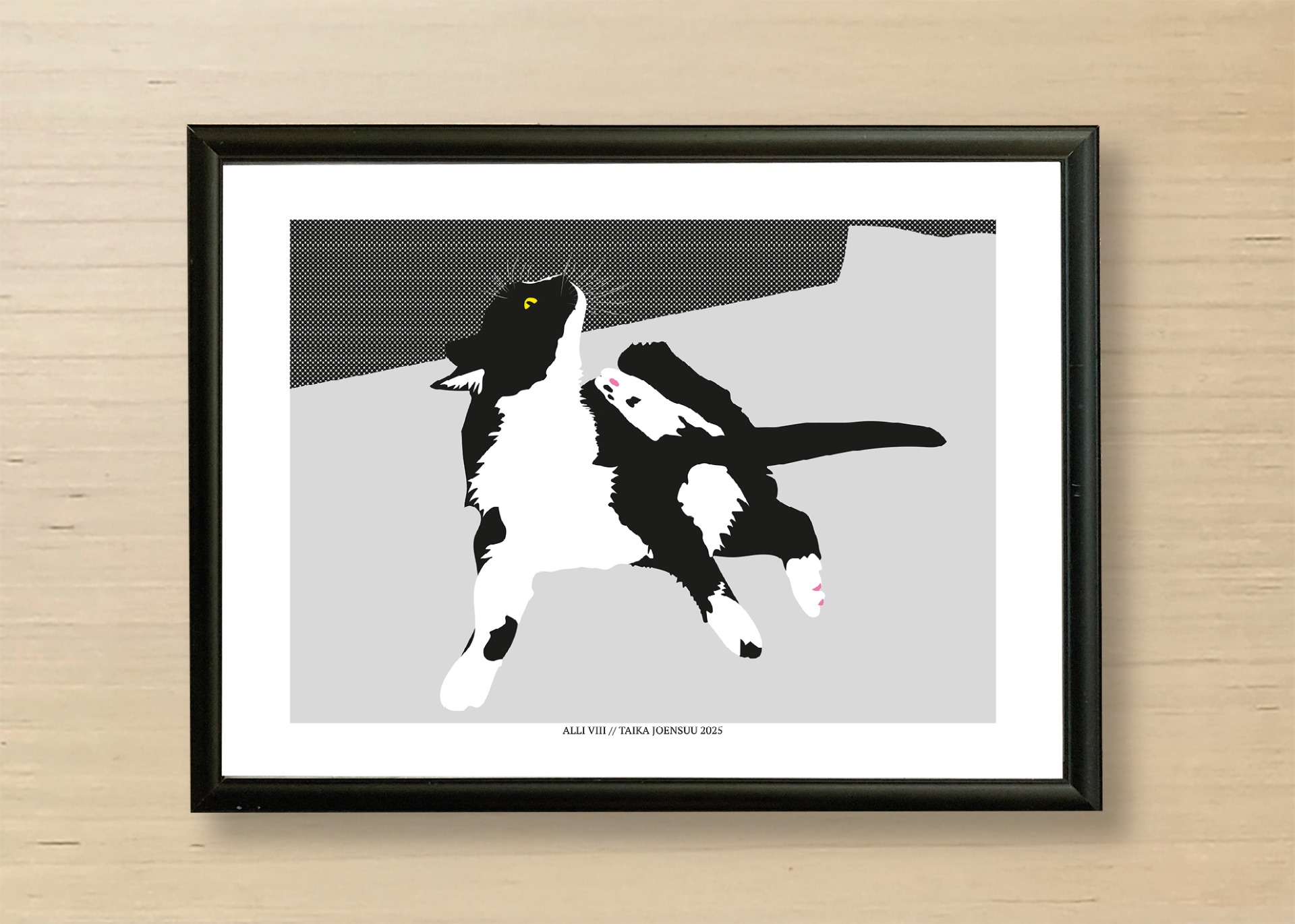 Kissan hetkiä-juliste Alli VIII 40x30cm. Juliste myydään ilman kehystä.