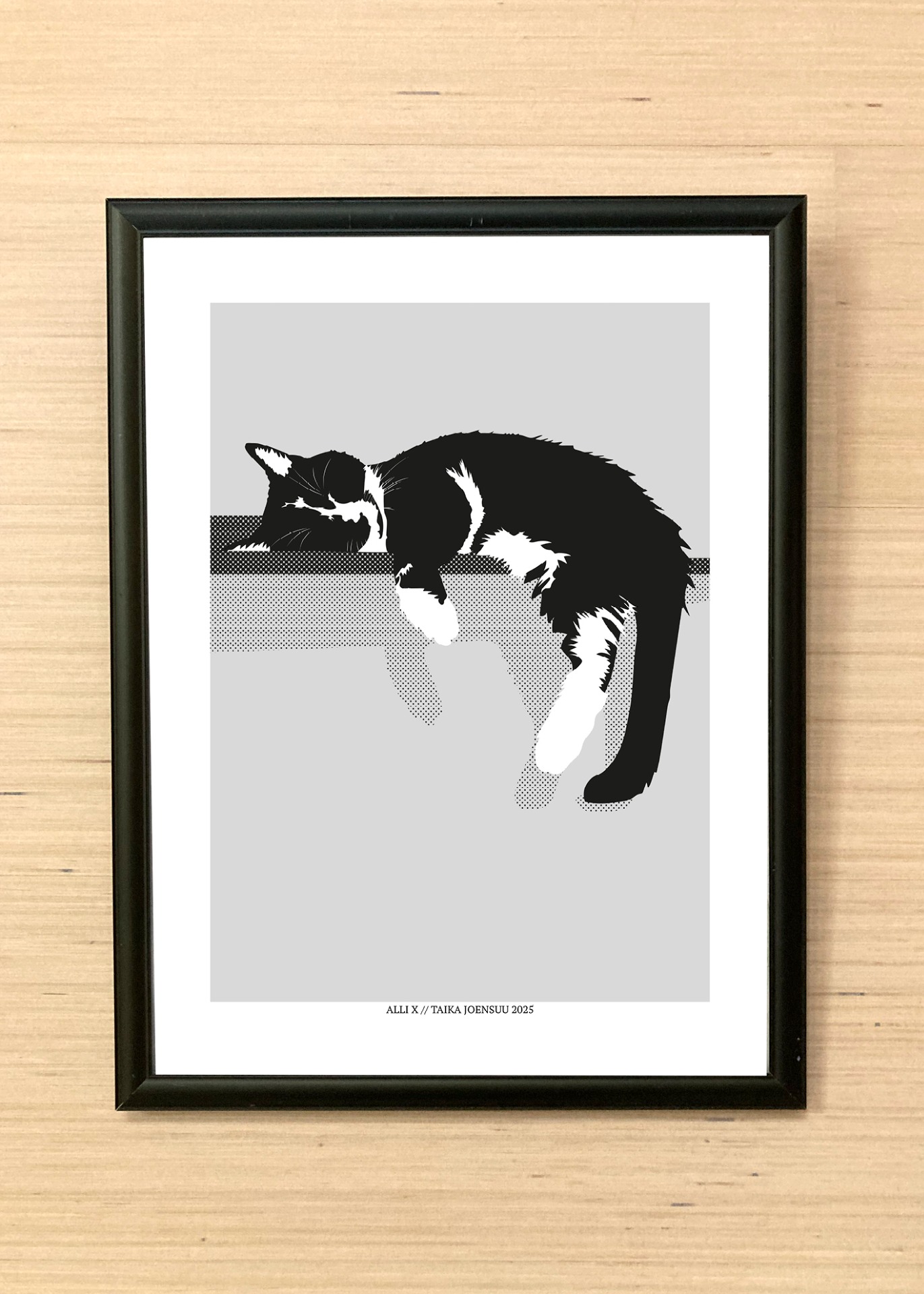 Kissan hetkiä-juliste Alli X 30x40cm. Juliste myydään ilman kehystä.